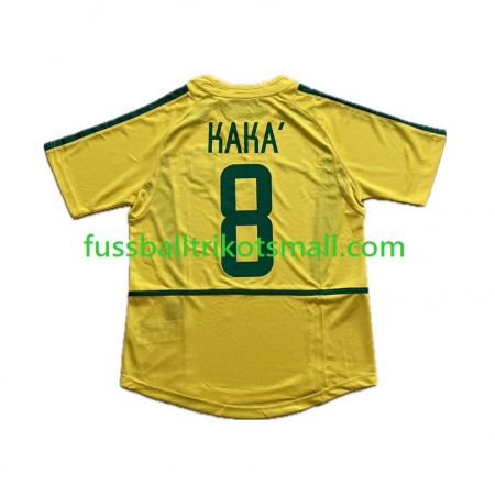 Fußballtrikots Brasilien KAKA 8 Retro 2002 Kurzarm Heimtrikotsatz kaufen